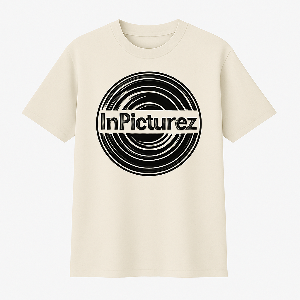 InPicturez 'Lens Logo' Cream Tee